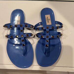 Authentic Valentino Royal Blue Studded Sandals